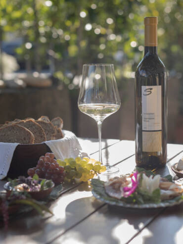 Jause und Wein vom Weingut Scheucher
